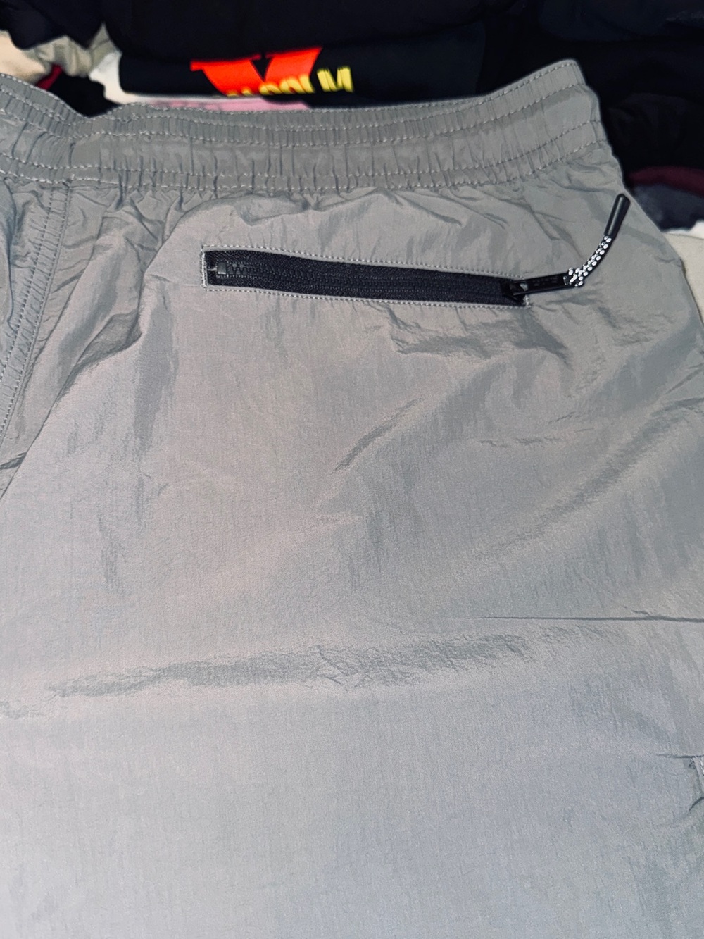 Men's Athletic Drawstring Shorts - Light Gray - Picture 4 of 5